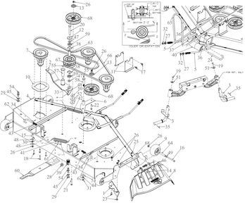 General Assembly Diagram and Parts List for 19A40025 (60Inch-100)(2015) Cub Cadet Lawn Tractor